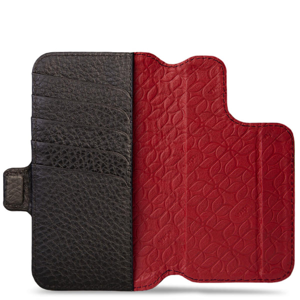 iPhone 14 Pro Max wallet leather case with snake pattern - Vaja