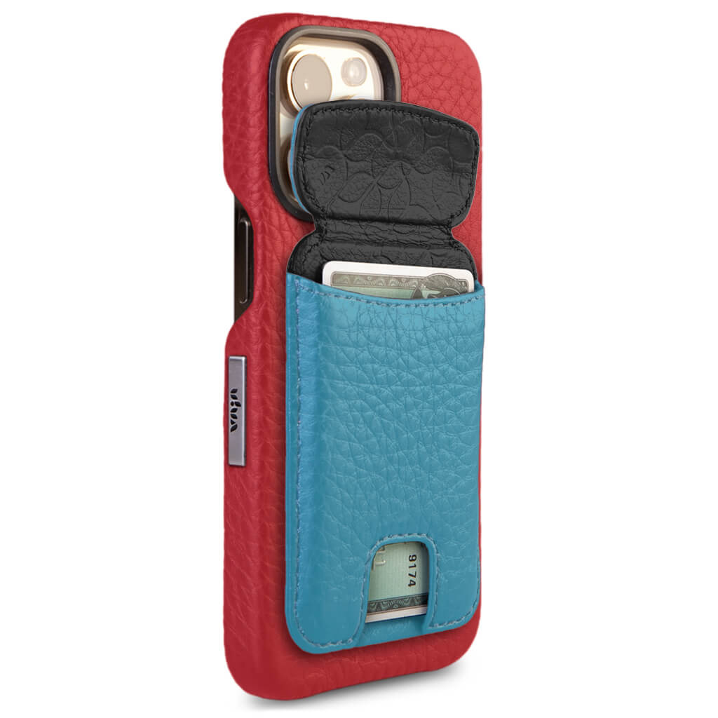 Customizable iPhone 15 Pro Max wallet leather case - Vaja