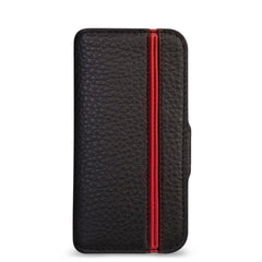 Torro iPhone 15 Pro Leather Wallet Case (with Stand Function) - Black