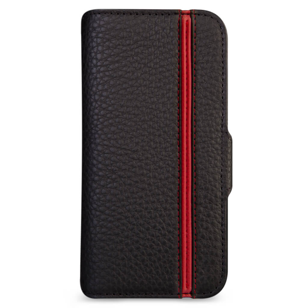Torro iPhone 13 Pro Max Leather Case (with Stand Function) - Black
