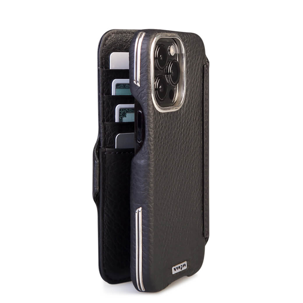 Customizable iPhone 15 Pro Max wallet leather case - Vaja