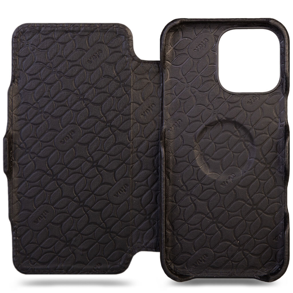 Folio - iPhone 16 Pro Max Leather Case V-Mag - Vaja