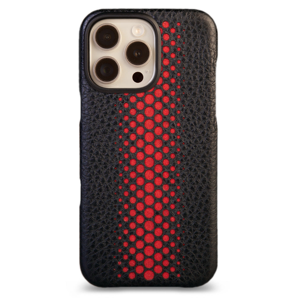 Dotted Grip - iPhone 16 Pro Max leather case V-Mag - Vaja