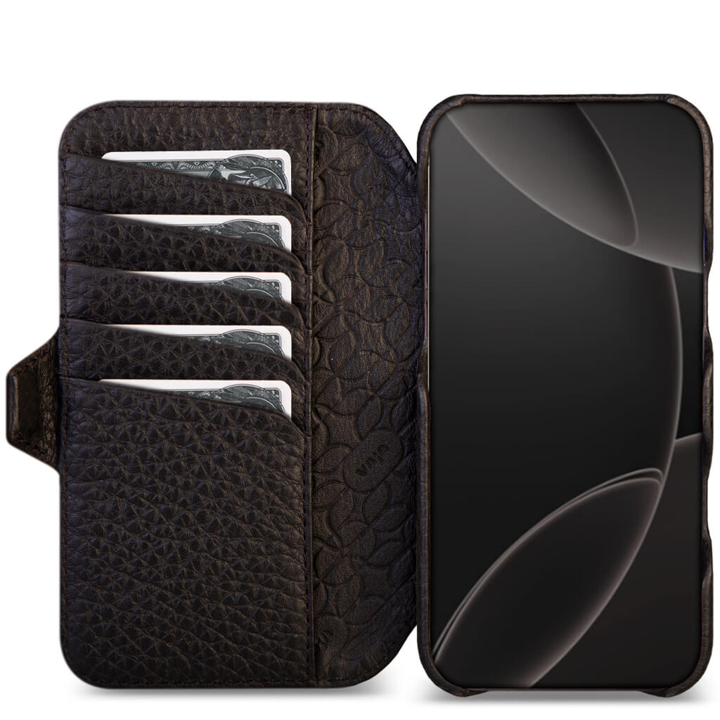 Wallet - iPhone 16 Pro Max leather case V-Mag - Vaja