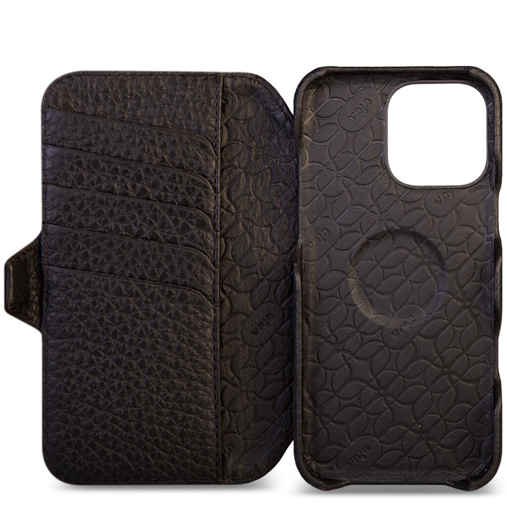 Wallet - iPhone 16 Pro Max leather case V-Mag - Vaja