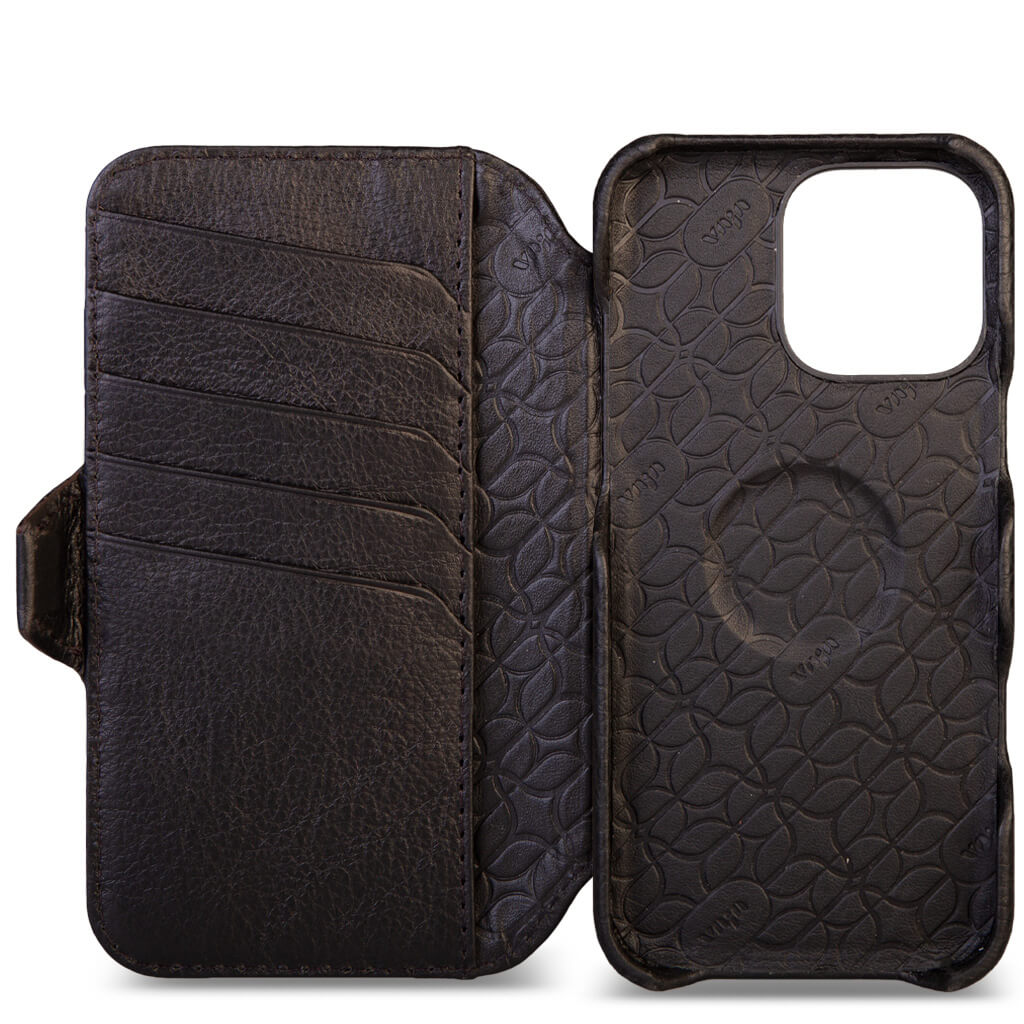 Wallet - iPhone 16 Pro Max leather case V-Mag - Vaja