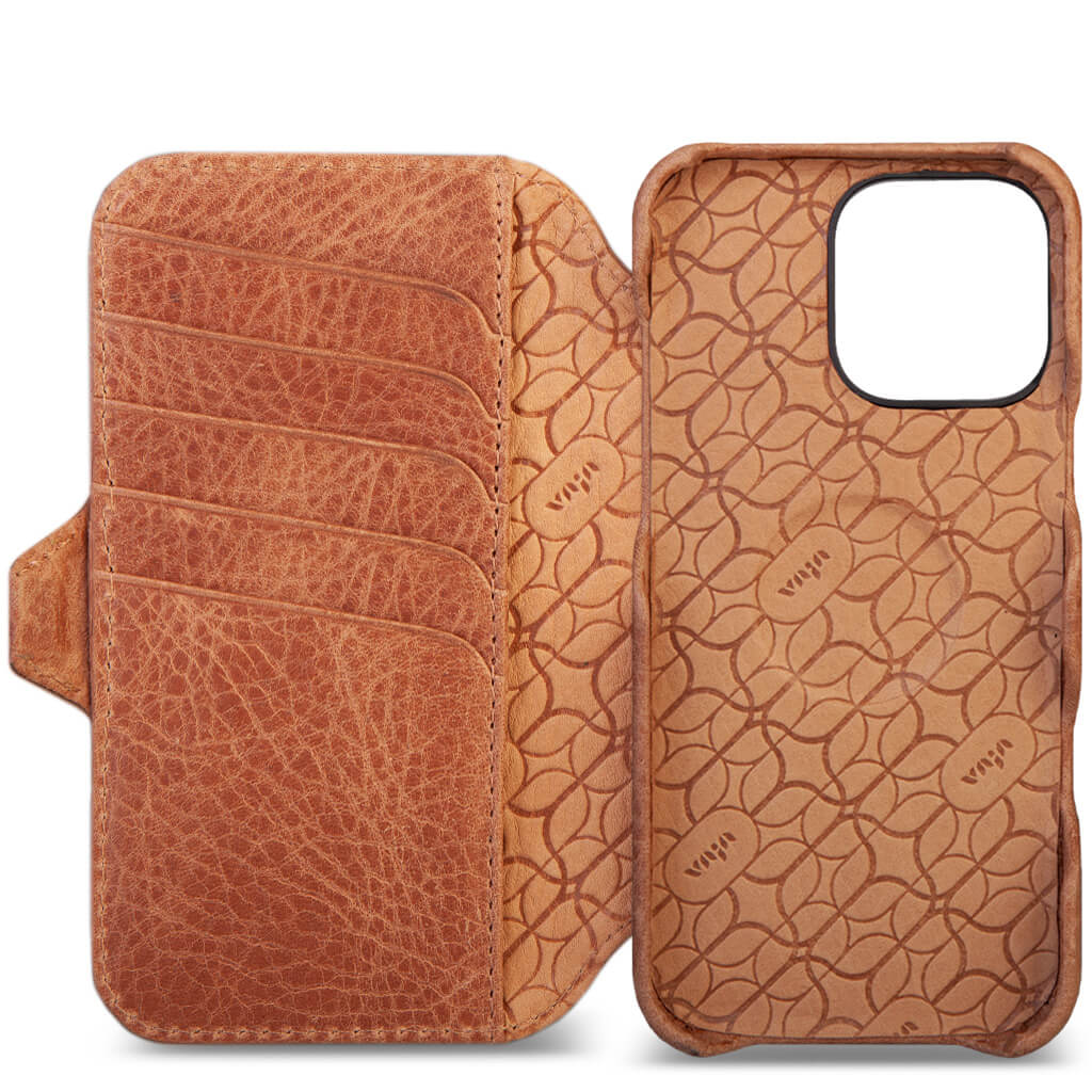 Wallet - iPhone 16 Pro Max leather case V-Mag - Vaja