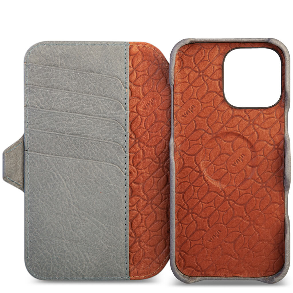 Wallet - iPhone 16 Pro Max leather case V-Mag - Vaja