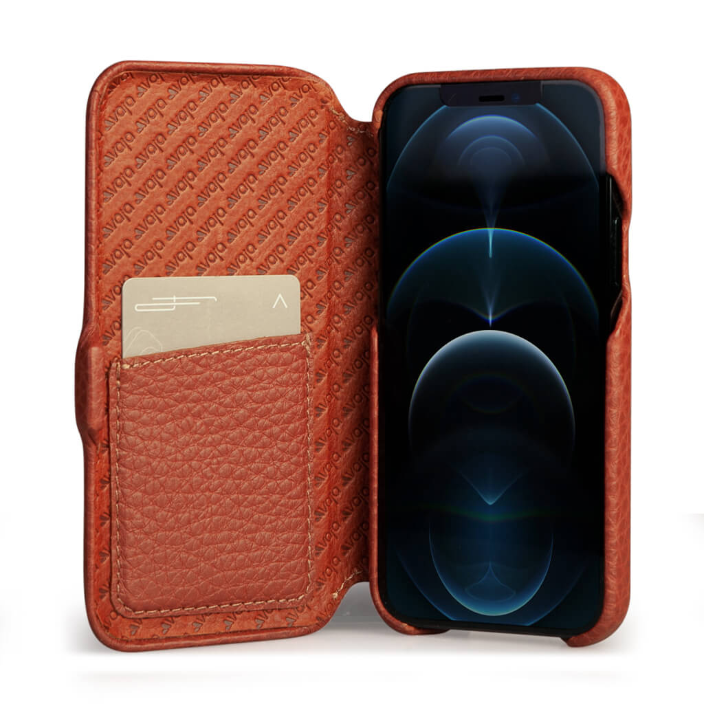 Folio Leather iPhone 12 Pro Max MagSafe Case - Floater Black