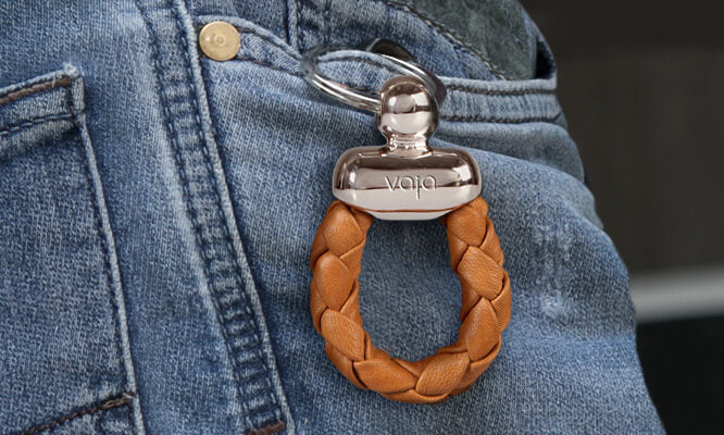Premium Leather Loop Key Ring - Vaja