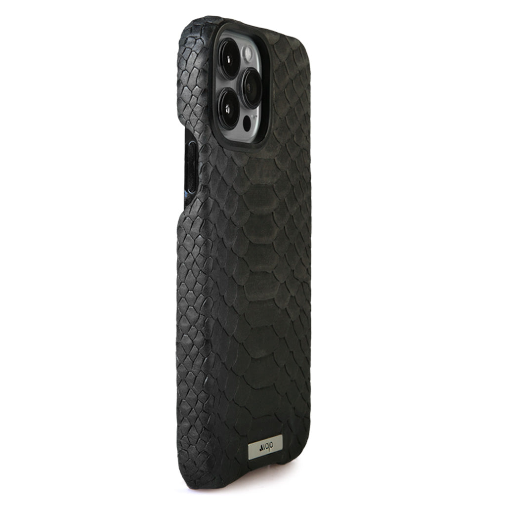 iPhone 14 Pro Max wallet leather case with snake pattern - Vaja