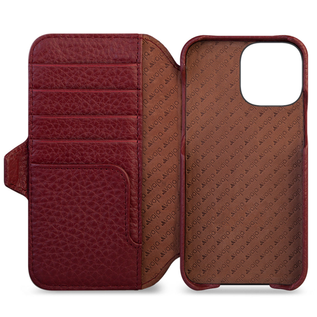 Leather Passport Wallet / Credit Card Case - Ostrich Leather - Walnut Brown