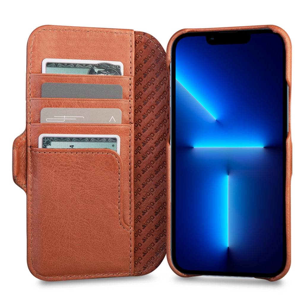 classic high quality leather wallet card slot case For iPhone 11 12 13