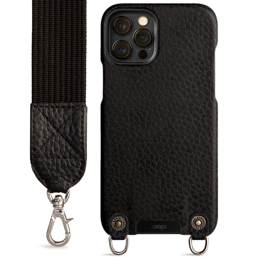 Vaja Stock iPhone 12 Pro Max Necklace Case - Hands Free Floater Black
